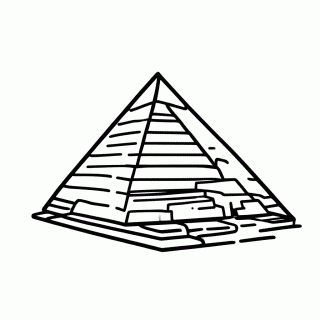 Piramides Egito — Monumentos Famosos do Mundo para Colorir