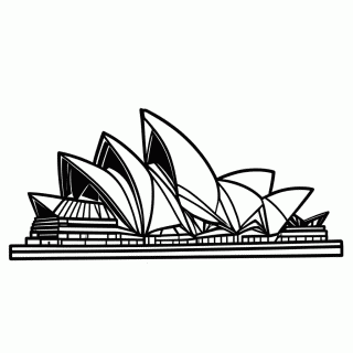 Sydney Opera House para colorir