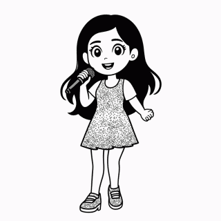 Anitta Cantora para colorir