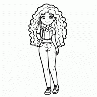 Beyonce Fashion para colorir