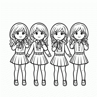 Blackpink Membros para colorir