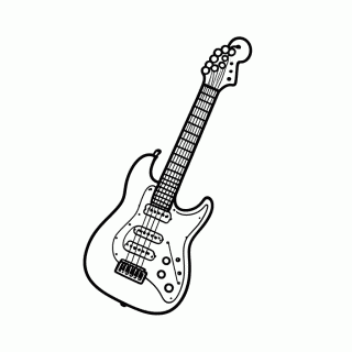 Guitarra Eletrica para colorir