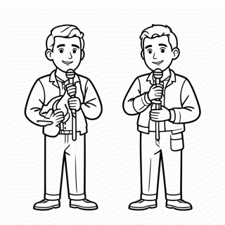 Henrique E Juliano para colorir