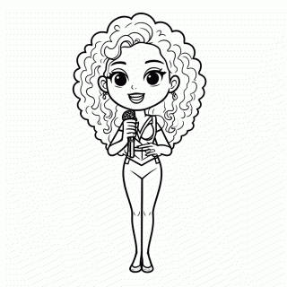 Iza Rainha para colorir