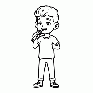 Luan Santana para colorir