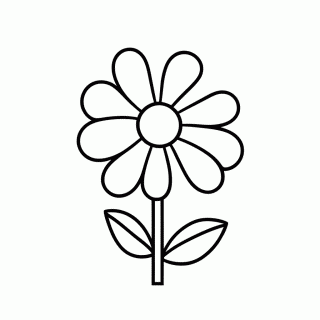 Flor Grande para colorir