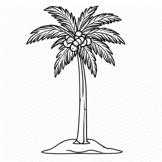 Palmeira para colorir