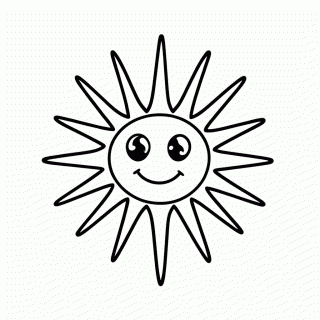 Sol Natureza para colorir
