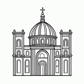 Basílica de Aparecida para colorir