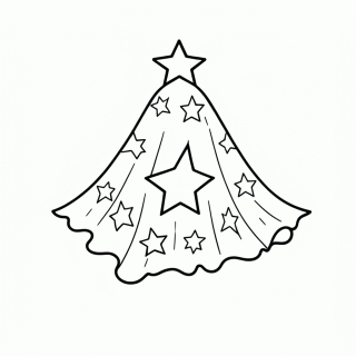 Manto de Estrelas de Nossa Senhora para colorir