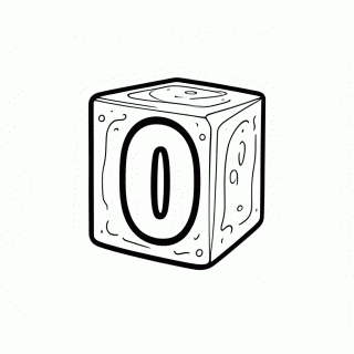 Número 0 — Números para Colorir
