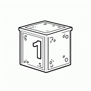 Número 1 para colorir