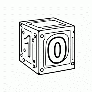 Número 10 para colorir
