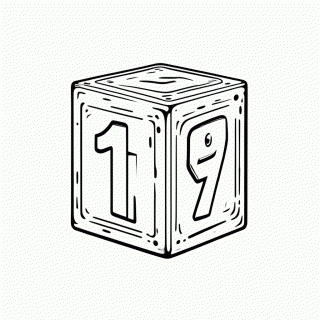 Número 19 para colorir