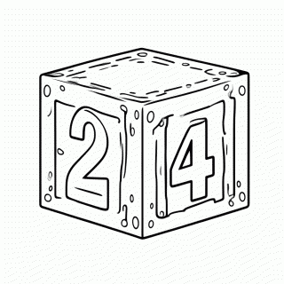 Número 24 para colorir