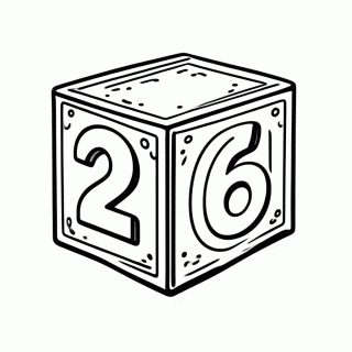 Número 26 para colorir