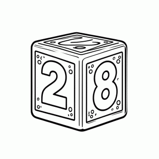 Número 28 para colorir