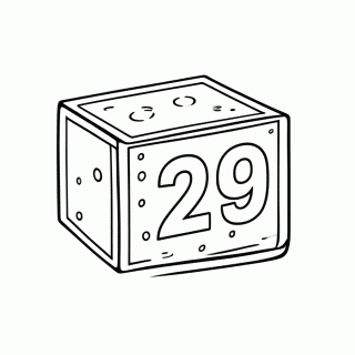 Número 29 para colorir