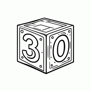 Número 30 — Números para Colorir