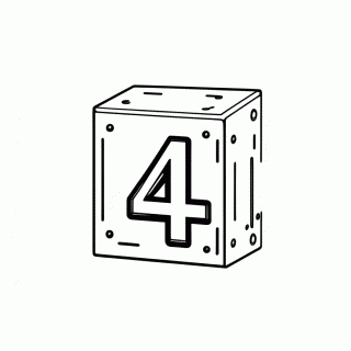 Número 4 para colorir