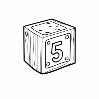 Número 5 para colorir