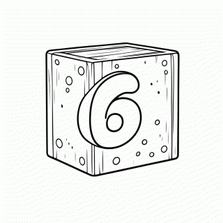 Número 6 para colorir