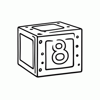 Número 8 para colorir