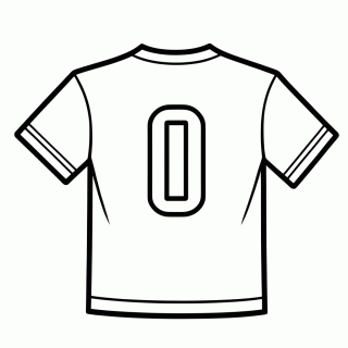 Camisa com Número para colorir