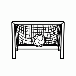 Gol com Rede para colorir