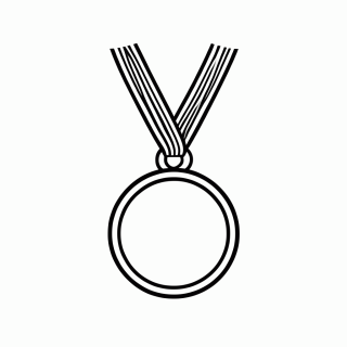 Medalha de Campeão para colorir