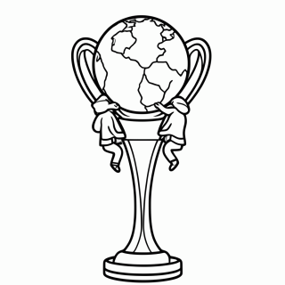 Troféu da Copa para colorir