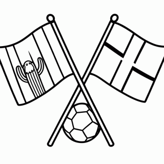 México x Inglaterra (Oitavas) para Colorir para colorir