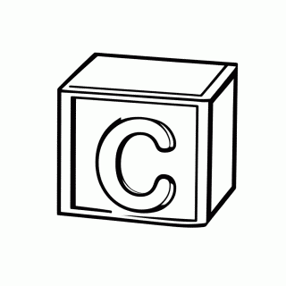 C de Casa para colorir