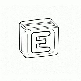 E de Elefante para colorir