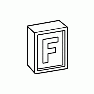 F de Foca para colorir