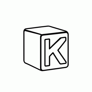K de Koala para colorir