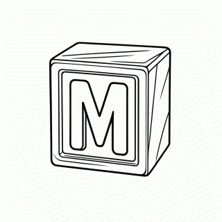 M de Maca para colorir