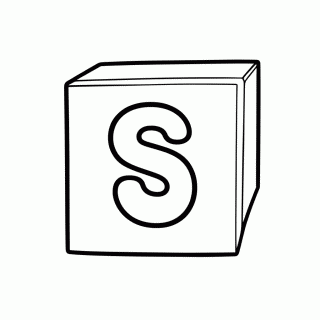 S de Sapo para colorir