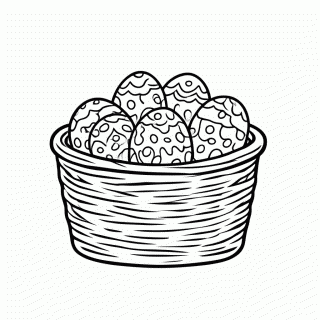 Cesta Da Pascoa para colorir