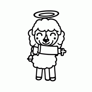 Cordeiro De Deus para colorir