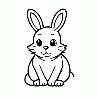 Coelho Bebe Fofo para colorir