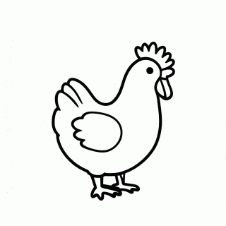 Galinha Com Pintinhos para colorir
