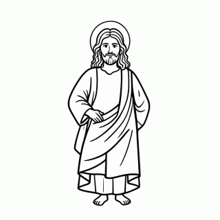 Jesus Ressuscitado para colorir