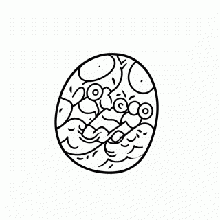 Ovo Pascoa Decorado para colorir