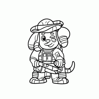 Caminhao Bombeiro Marshall para colorir
