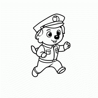 Chase Policial Pastor Alemao para colorir