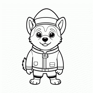 Everest Husky Neve para colorir