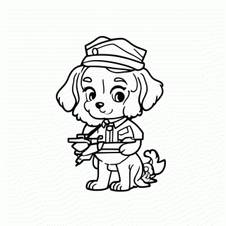 Skye Aviao Cockapoo para colorir