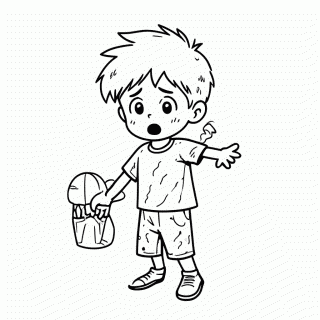 Cascao para colorir