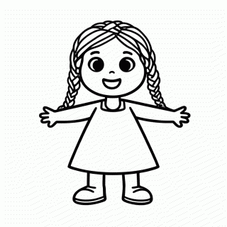 Emilia Boneca para colorir